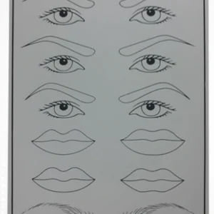 Kalıcı Makyaj Microblading Latex Suni Deri Çift Taraflı Kaş Göz Dudak Şekilli