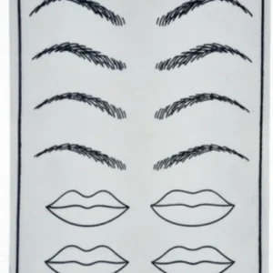 Kalıcı Makyaj Microblading Latex Suni Deri Çift Taraflı Kaş Ve Dudak Şekilli