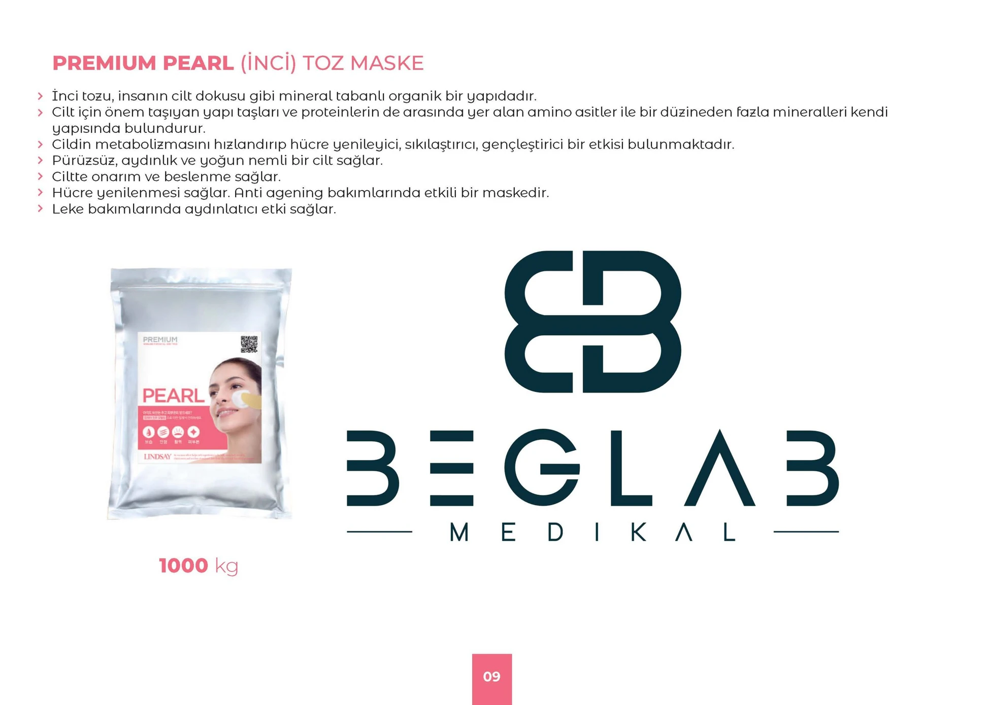 PREMIUM PEARL (İNCİ) TOZ MASKE 1KG