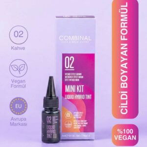 Combinal Kaş Boya Seti Kahverengi Hibrit Sıvı Cilt ve Kıl Boyayan Vegan Formül